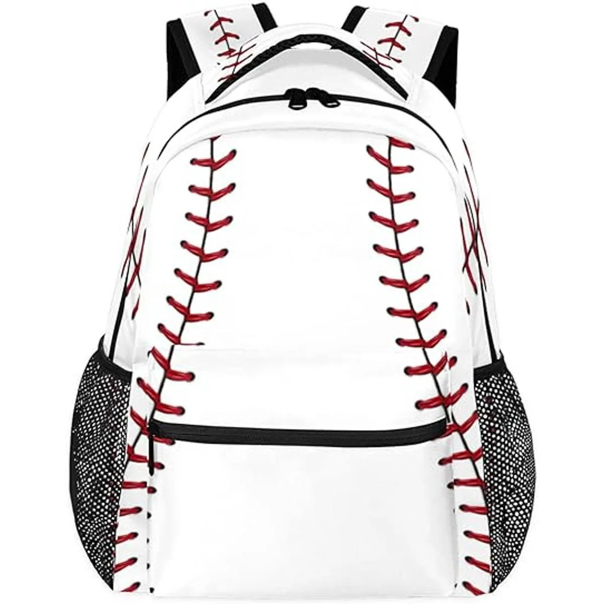 Mochila grande con estampado de pelota de béisbol bolsa_1