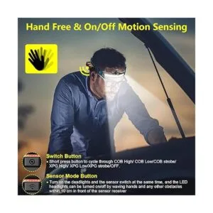 Faro frontal LED recargable súper brillante de 1000_5