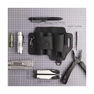 Topstache Funda multiherramienta de cuero organizador de_5