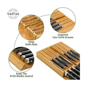 Bloque de cuchillos en el cajón inserto organizador de_4