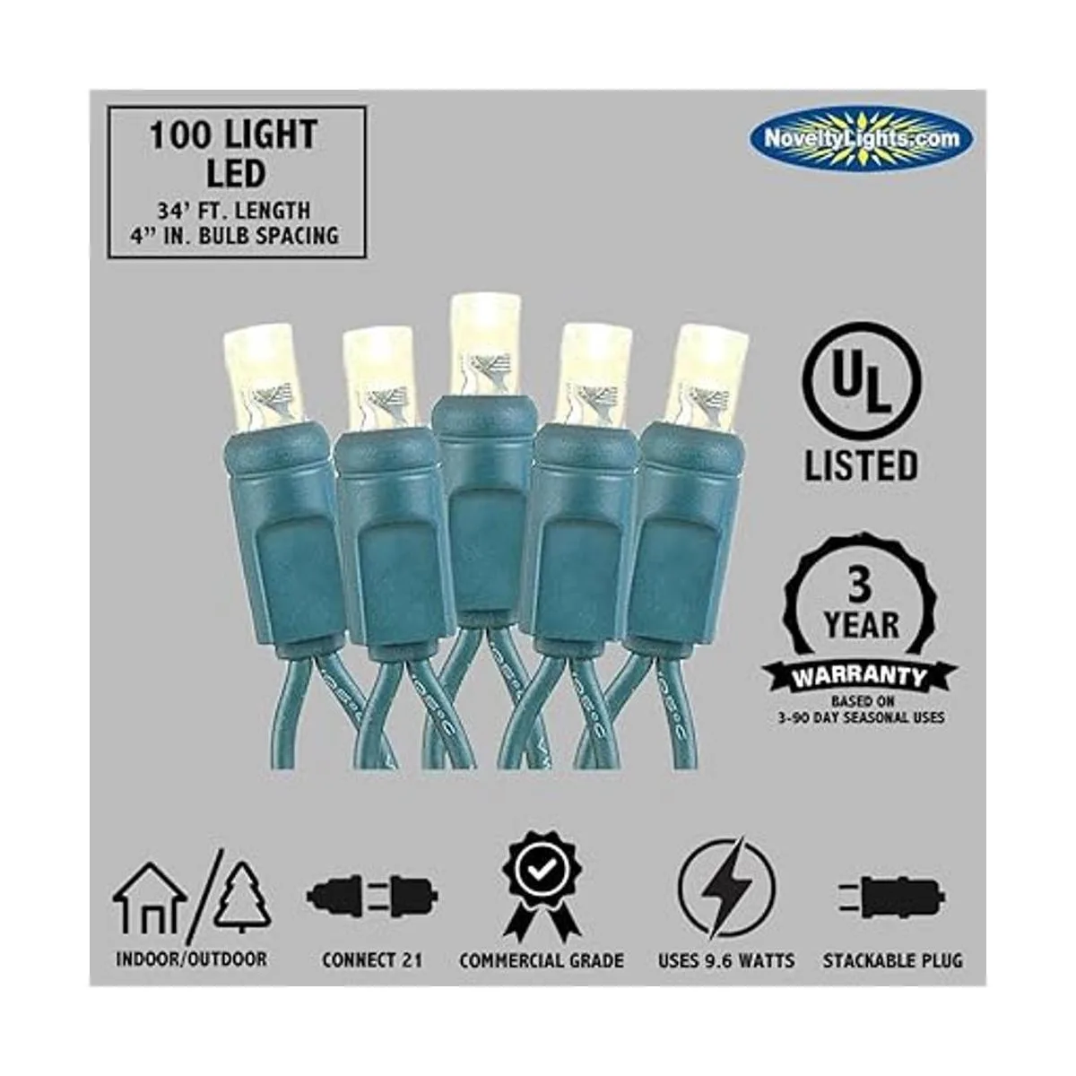 Novelty Lights Juego de 100 luces LED de Navidad juego de_4