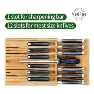 Bloque de cuchillos en el cajón inserto organizador de_2