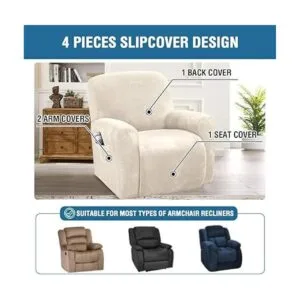 H.VERSAILTEX Funda de terciopelo para sillón reclinable_2