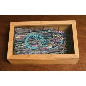 Lipper International Caja de té madera de bambú y_3