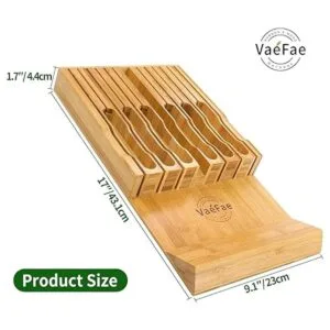 Bloque de cuchillos en el cajón inserto organizador de_3