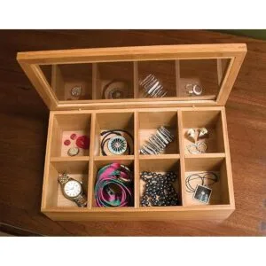 Lipper International Caja de té madera de bambú y_4