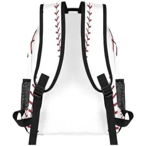 Mochila grande con estampado de pelota de béisbol bolsa_3