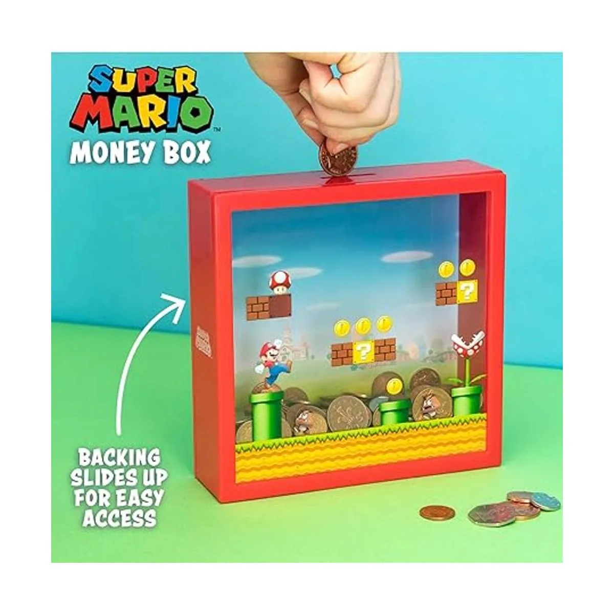 Super Mario Bros. Box Coin Bank 7.1 in 7 pulgadas_2