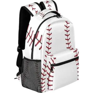 Mochila grande con estampado de pelota de béisbol bolsa_2