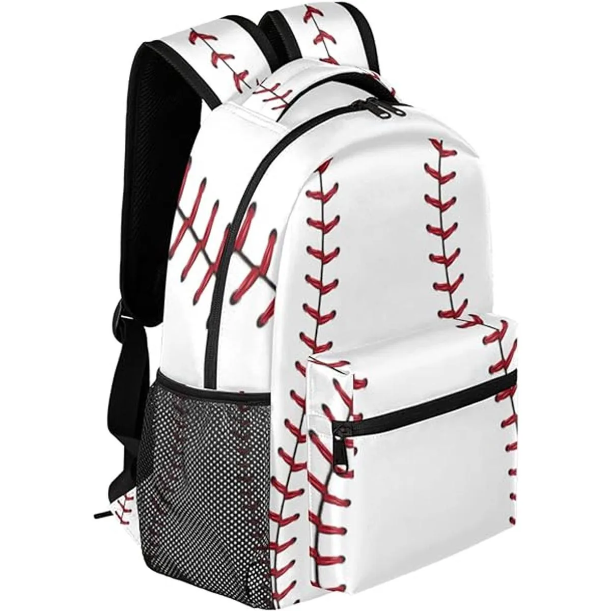 Mochila grande con estampado de pelota de béisbol bolsa_2