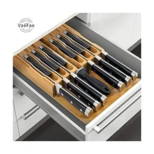 Bloque de cuchillos en el cajón inserto organizador de_5