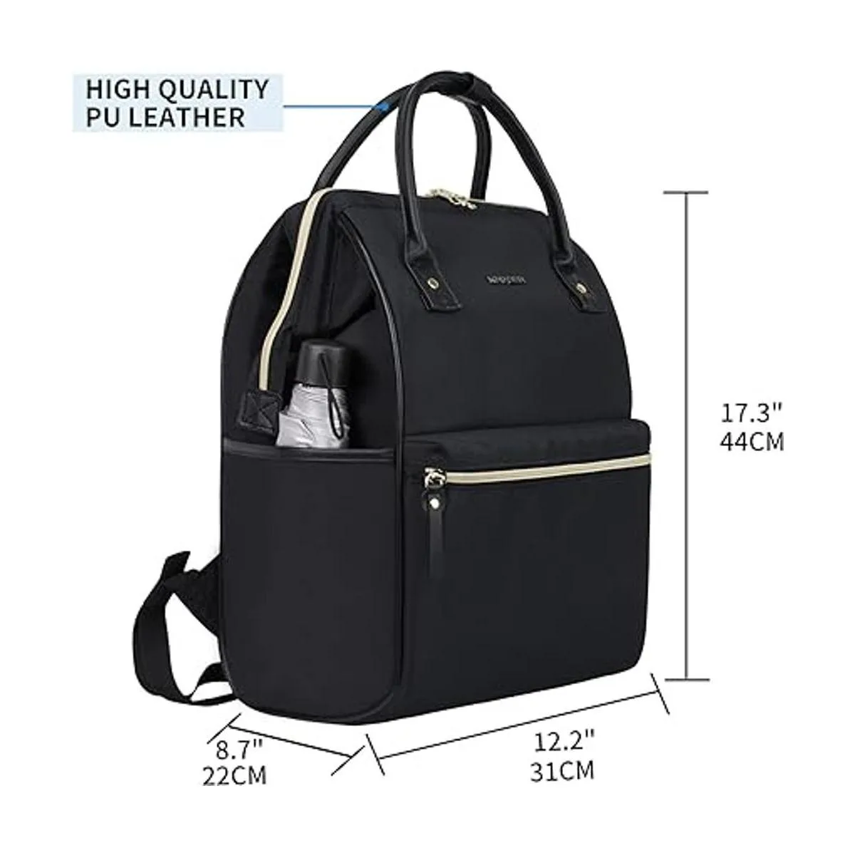 KROSER Mochila para laptop repelente al agua para viajes_4