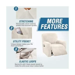 H.VERSAILTEX Funda de terciopelo para sillón reclinable_4