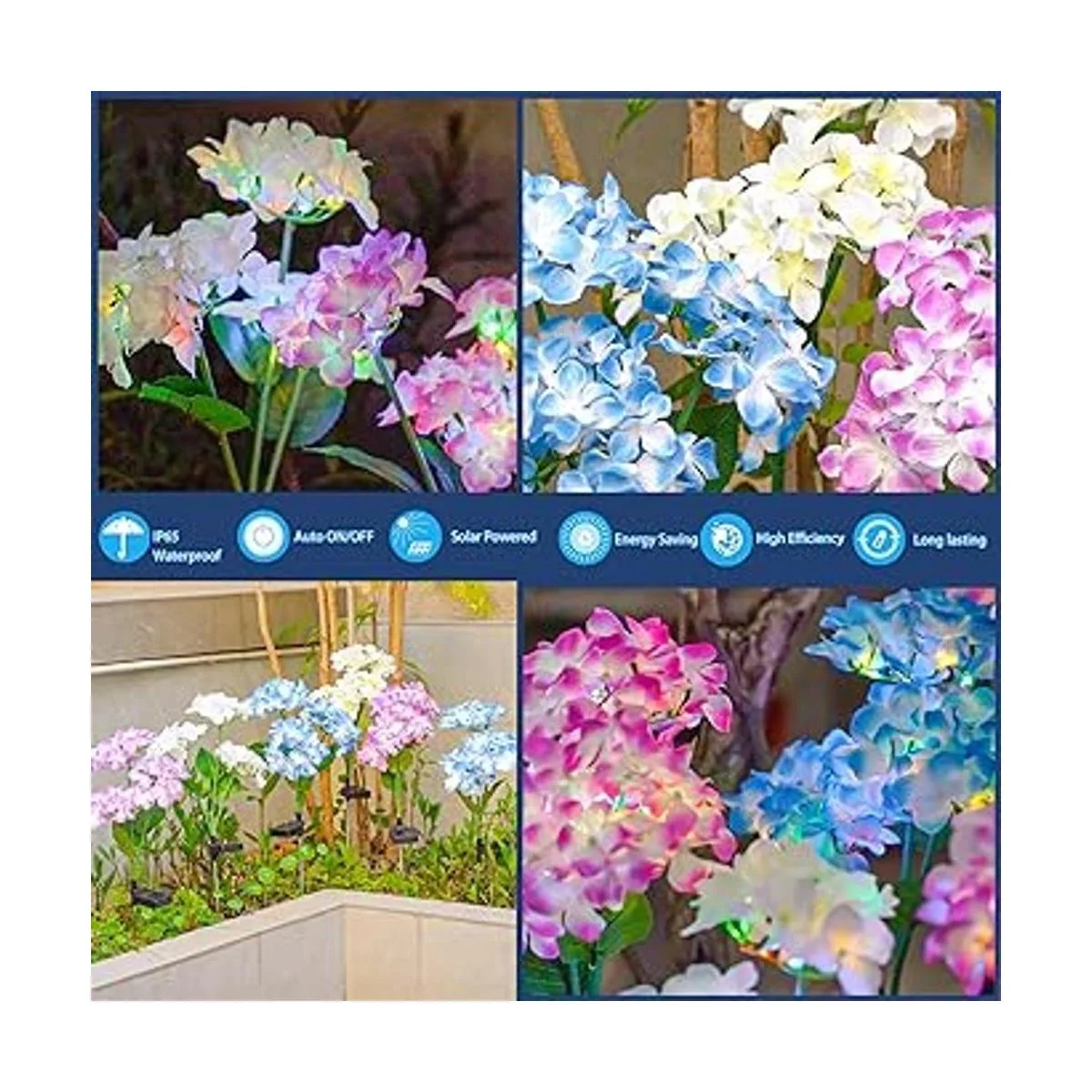 TONULAX Luces solares de jardín Paquete de 3 luces_4