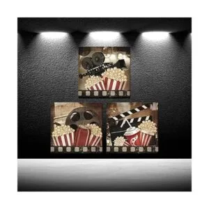 Póster artístico de lienzo de película vintage en negro y_2