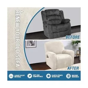 H.VERSAILTEX Funda de terciopelo para sillón reclinable_5