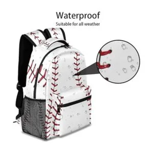 Mochila grande con estampado de pelota de béisbol bolsa_4