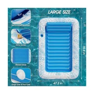 Jasonwell Flotador inflable para piscina bronceado 4 en_5