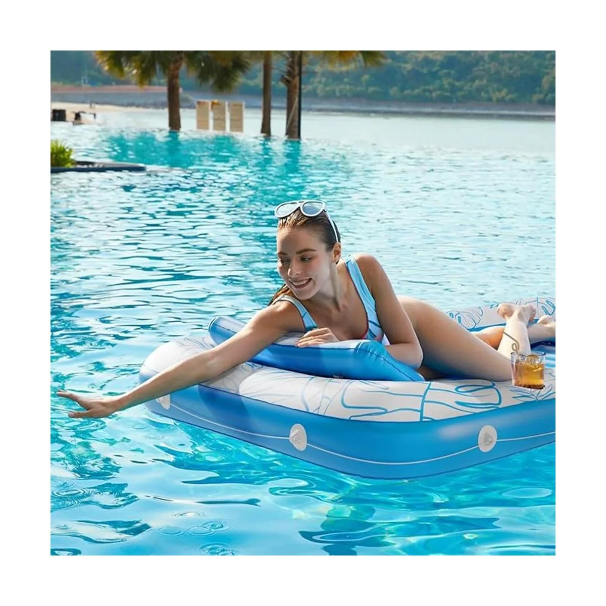 Jasonwell Flotador inflable para piscina bronceado 4 en_3