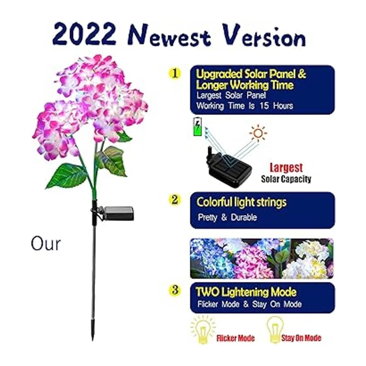 TONULAX Luces solares de jardín Paquete de 3 luces_2