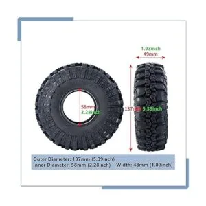 Zolikar RC Neumáticos de goma 2.2 Beadlock Ruedas 2.2_4