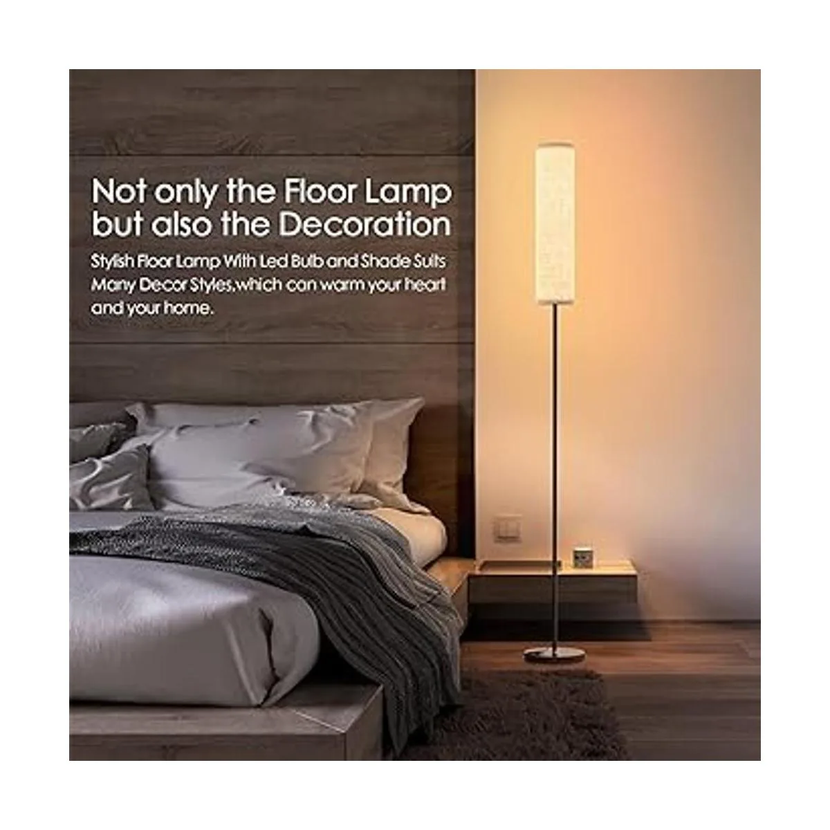 Lámpara de pie con control remoto para dormitorio sala de_5