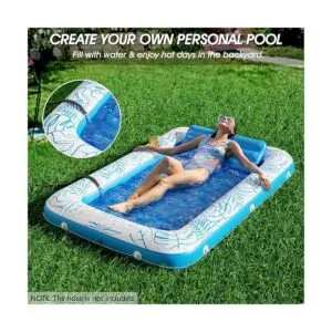 Jasonwell Flotador inflable para piscina bronceado 4 en_2