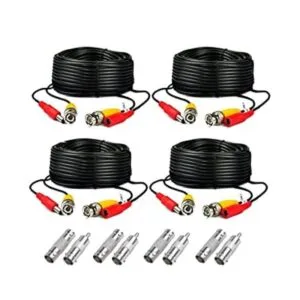 4Pack 125 ft negro cable macho a macho BNC todo en uno de_1