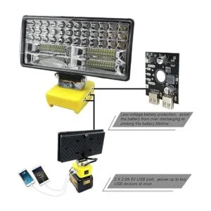 Max 11800 LM 35W 2 modos de luz LED de trabajo con USB de_3