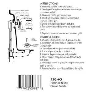 Westbrass R9250 Kit de drenaje para bañera y ducha con_2
