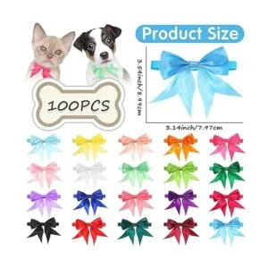 100 lazos para perros a granel con collar ajustable_2