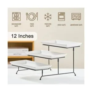 Juego de soporte y platos escalonados para servir de 3_3