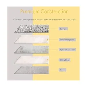 Almohadilla para gatos autocalentable cama para perros de_4