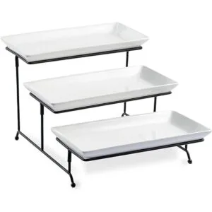 Juego de soporte y platos escalonados para servir de 3_1