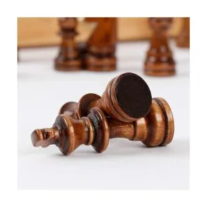 Juego de ajedrez plegable de madera magnético de 15 x 15_6