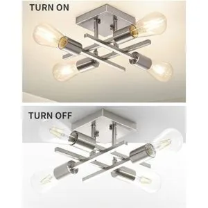 Lámpara de techo semiempotrada de 4 luces moderna lámpara_6