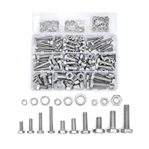 PGMJ El kit de surtido de 340 tuercas y pernos de acero_1