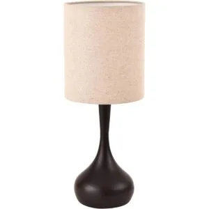 Lámpara de mesa moderna base marrón luz de escritorio_1