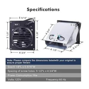 Hiorucet Ventilador calentador WHF100 DynaGlo de repuesto_2