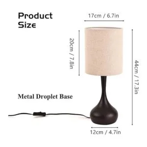 Lámpara de mesa moderna base marrón luz de escritorio_2