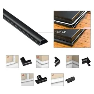 DLine Kit de cubierta de cable de 157 pulgadas_2