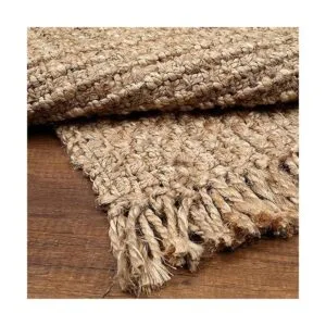 Hausattire Alfombra de yute tejida a mano 2 x 3 pies_3