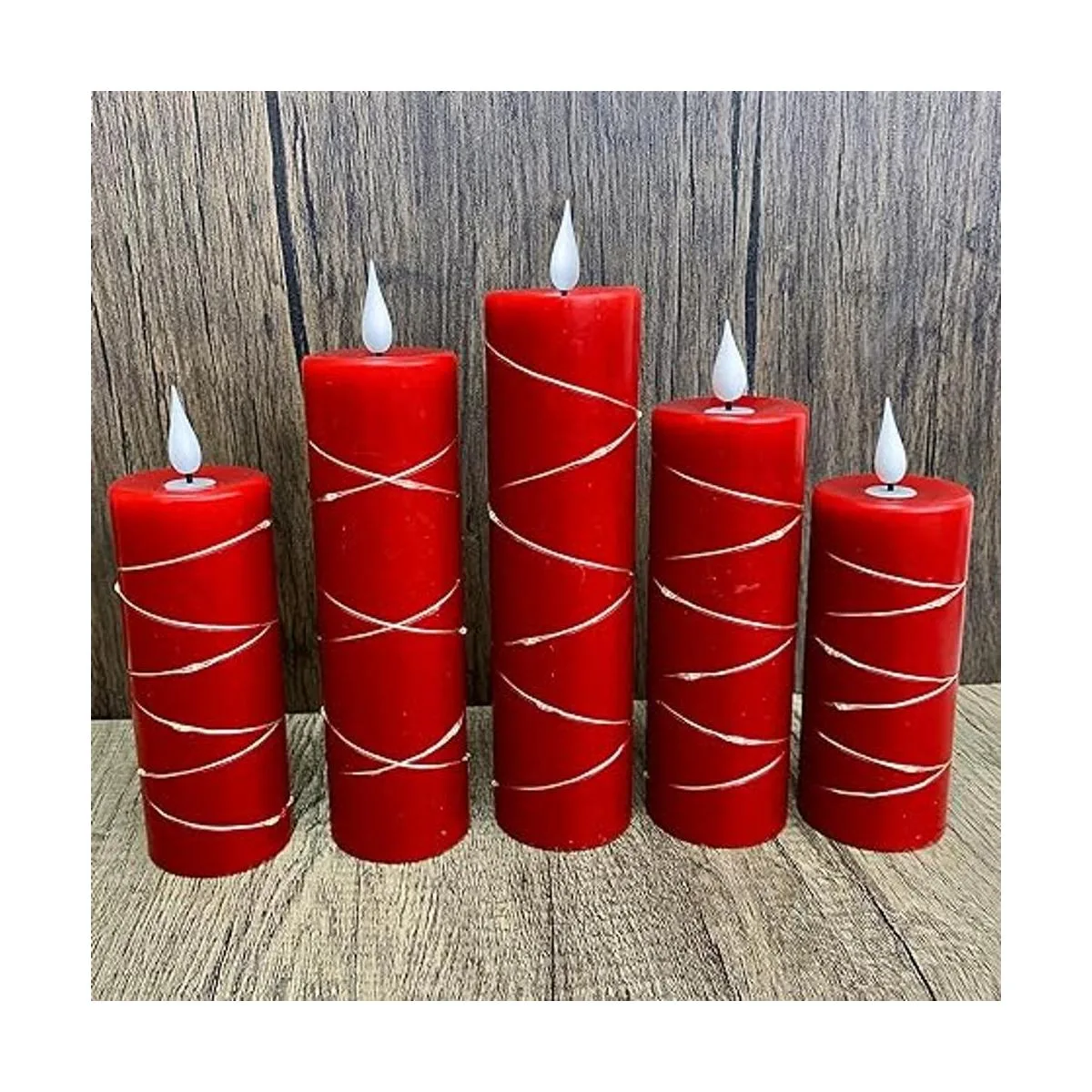 Velas rojas sin llama velas de batería velas_4