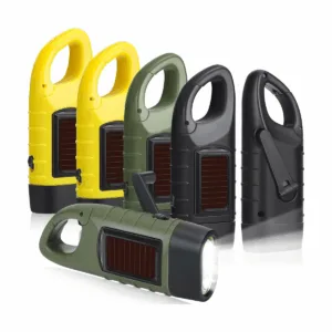 6 linternas de manivela con energía solar recargables de_1