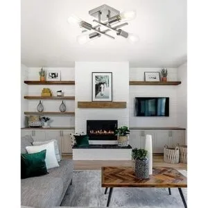 Lámpara de techo semiempotrada de 4 luces moderna lámpara_4