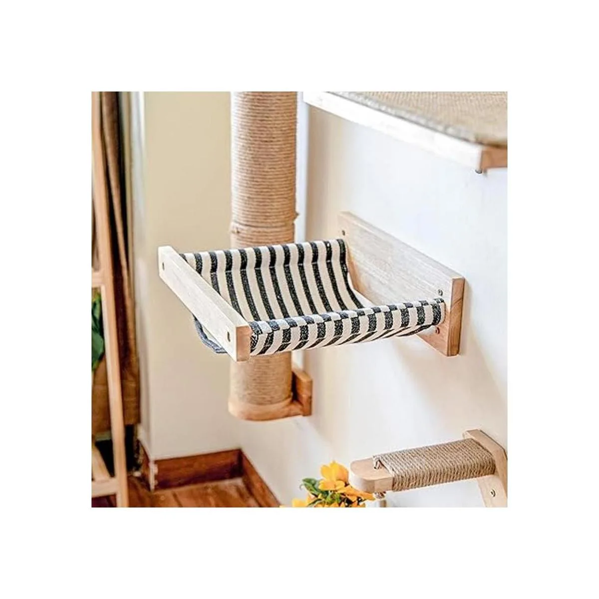 FUKUMARU Cat Hammock Wall Mounted Large Cats Shelf Modern_5