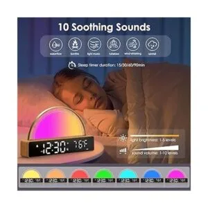Reloj despertador de amanecer simulador de luz de_3