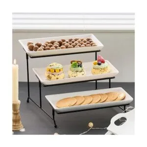 Juego de soporte y platos escalonados para servir de 3_4