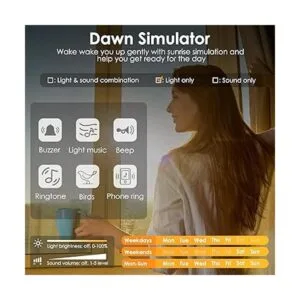 Reloj despertador de amanecer simulador de luz de_2