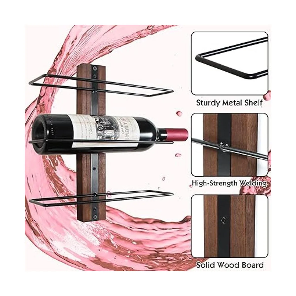 B4Life Estante de vino para pared estante de vino de_3